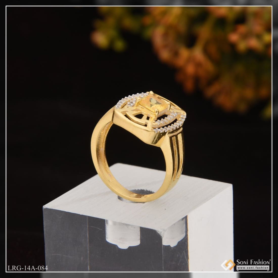 Ladies Gold Celtic Knot Diamond Ring - ShanOre Irish Jewlery